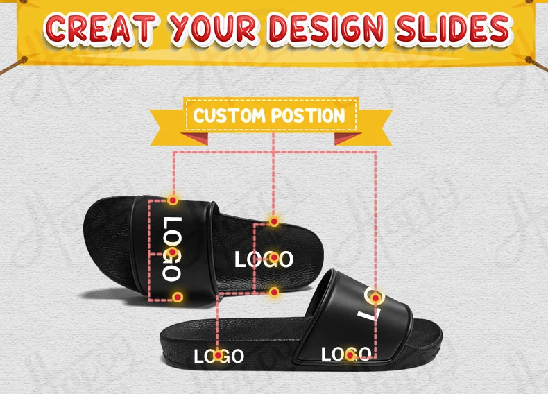 Happy Slides Latest Design Mens EVA Slide Sandals Designer Slides Black Colorful Black Custom Logo Footwear Custom Sandal