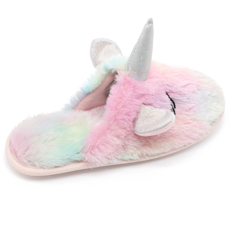 Women Lovely Unicorn Plush Home Slippers Novel Fashion Non-Slip Comfortable Slippers