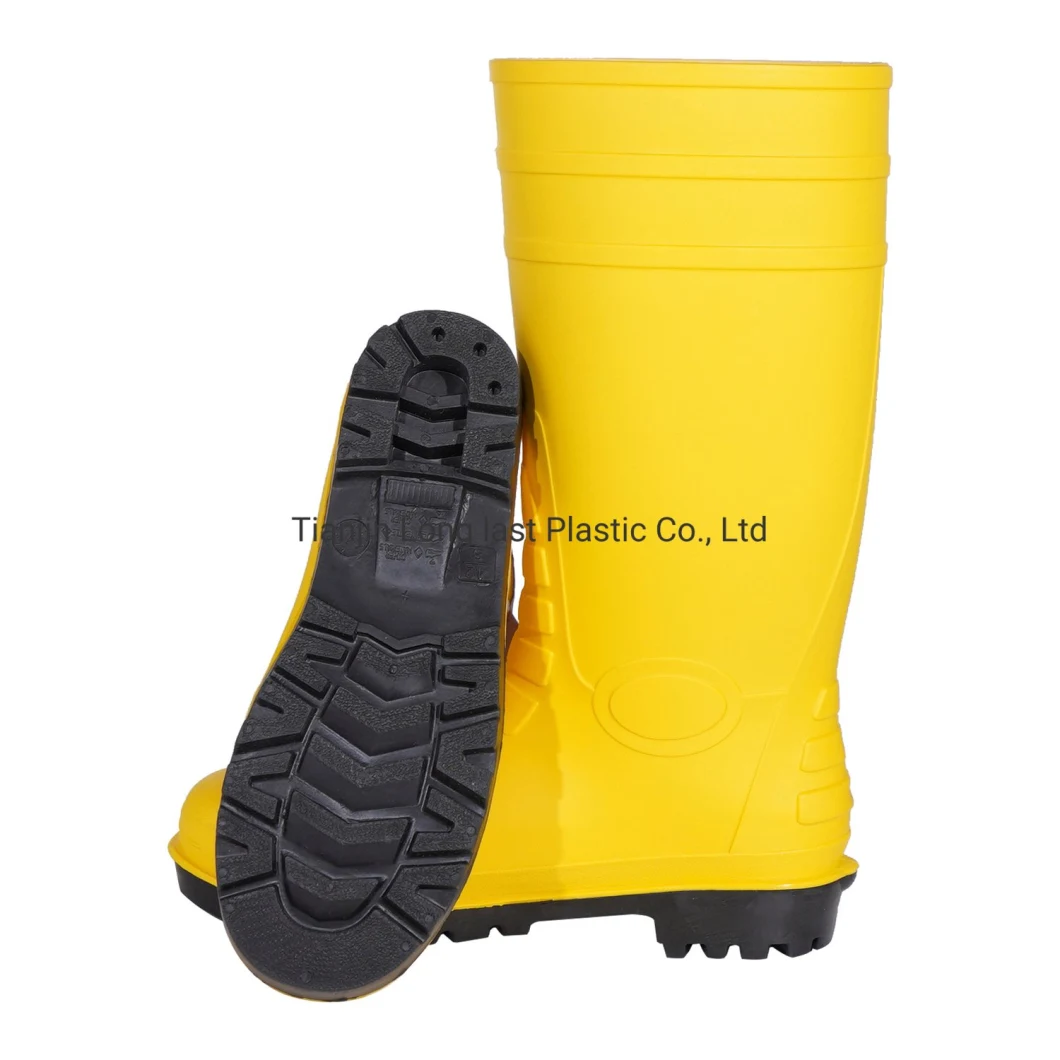 Double Steel Toe Midsole Waterproof Rubber /PVC Rain Boots Safety Wholesale Working Industrial Labor Safety