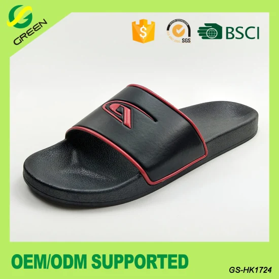 Happy Slides High Quality Plain Black Slides Slippers, Nice Embossing Design Mens Slides Slippers, Fashion Mens Slides Sandal Custom Logo