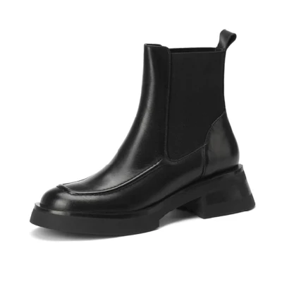 Women′s Side Gore Black Chelsea Boots Winter Boots Cowboy Boots for Women