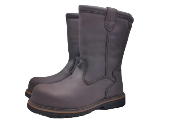 Steeltoe American Goodyear Cow Leather Rubber Outsole Cowboy Boots Wellington Work Boots