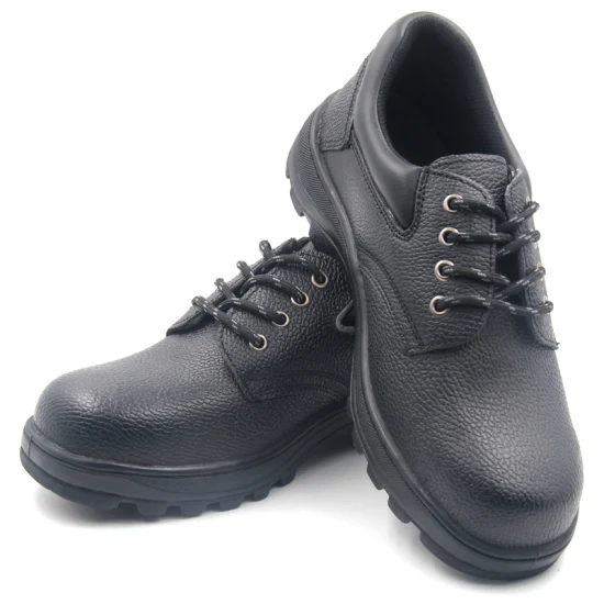 Ankle Black Genuine Leather Antistatic Oil Resistant Steel Toe Cap Working Men′ S Industrial Safety Boots Manufactures for Construction